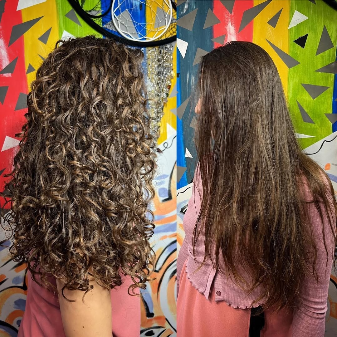 Вертикальная химия — процесс снятия бигуди