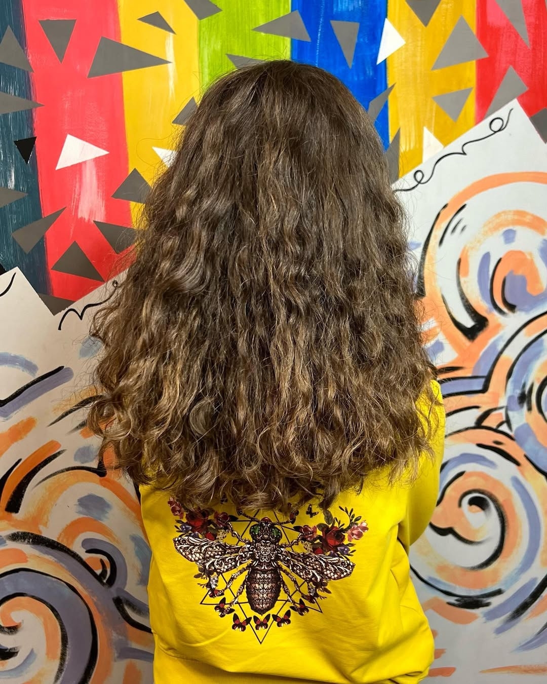 Вертикальная химзавивка — до процедуры