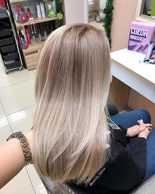 Сложное окрашивание седых волос от стилиста Каринэ Котовой