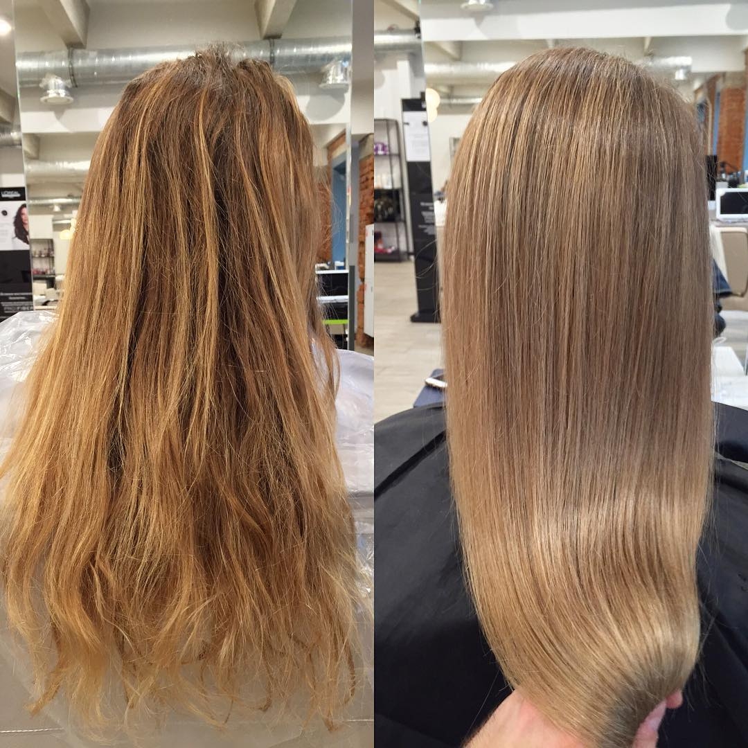 Фон после блондирования волос