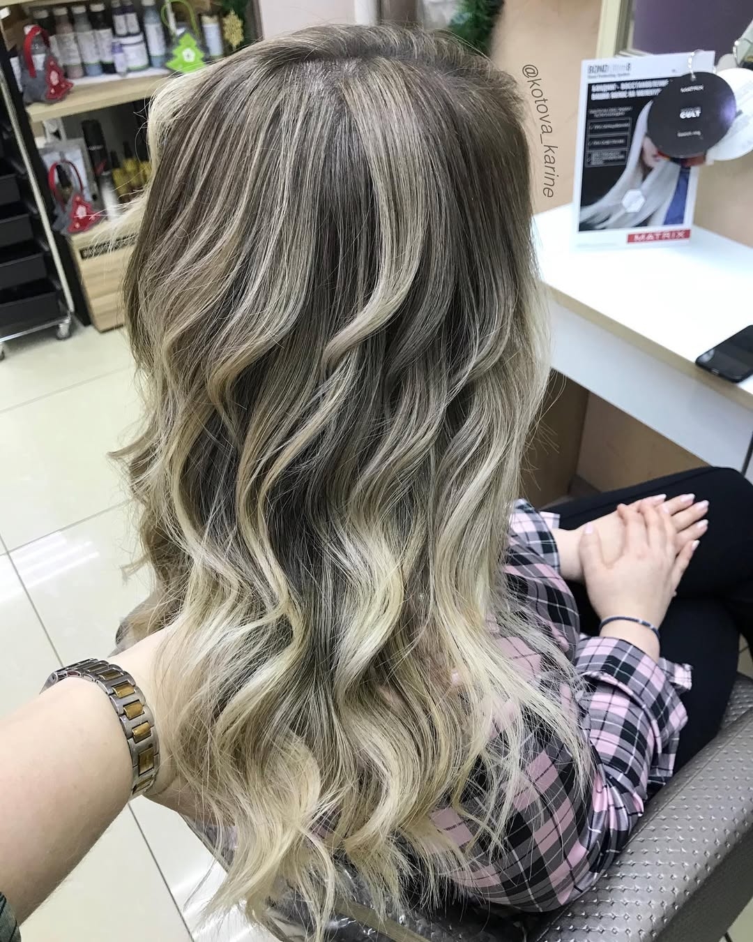 Результат окрашивания от стилиста Каринэ Котовой