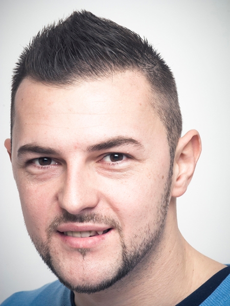 Мужская стрижка полубокс для овального лица