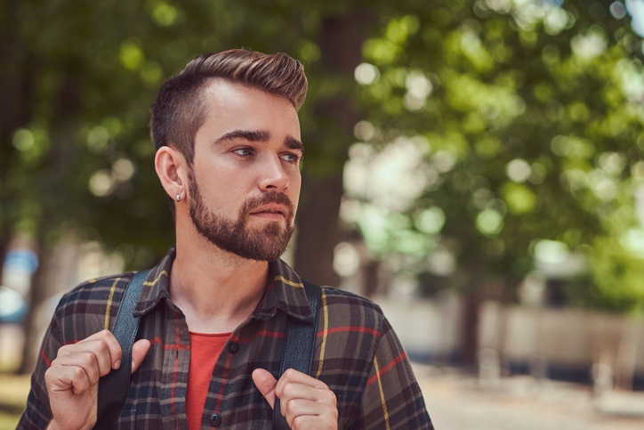 Мужская стрижка британка для овального лица