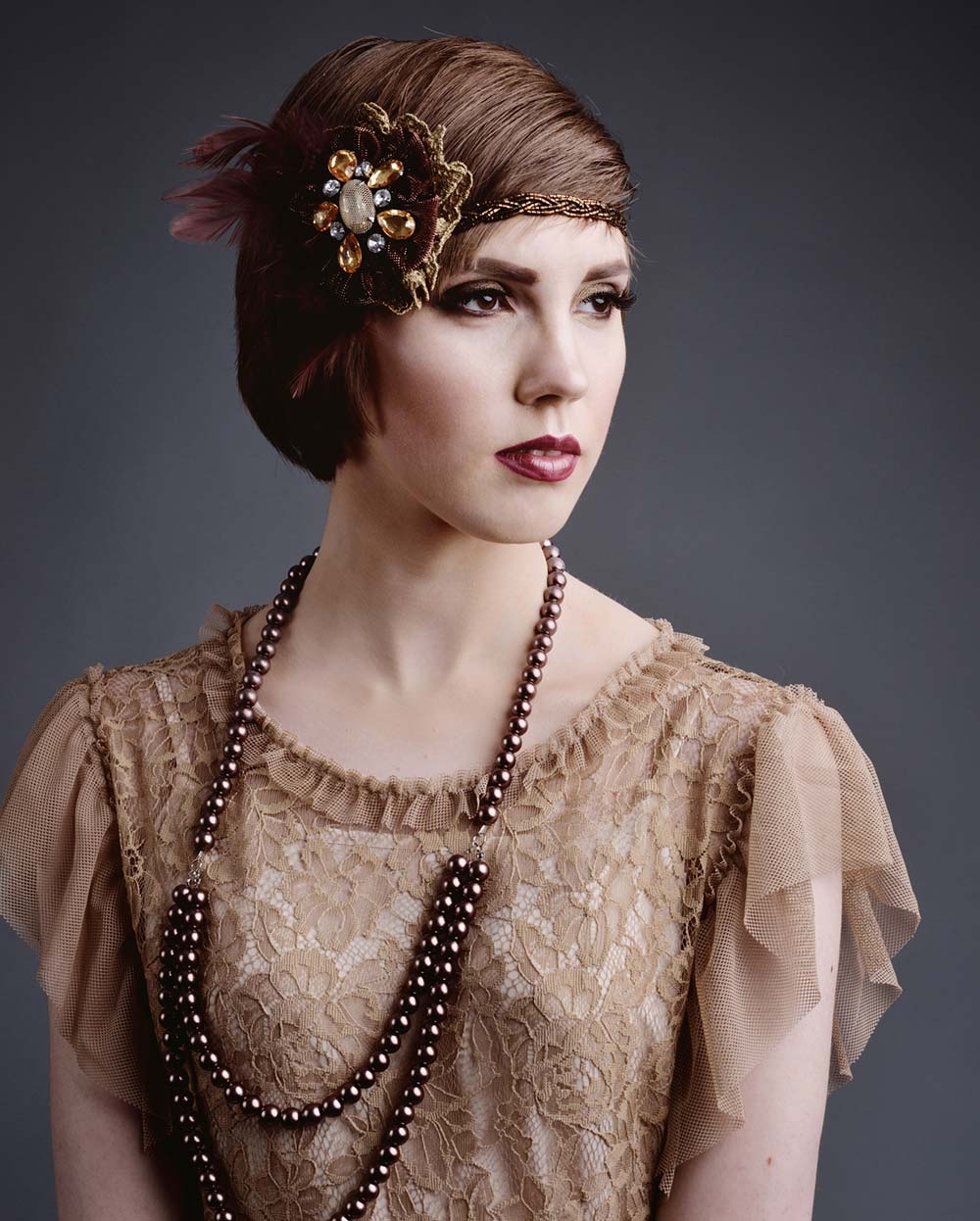 Винтажный образ со стилизацией ревущих 1920-х