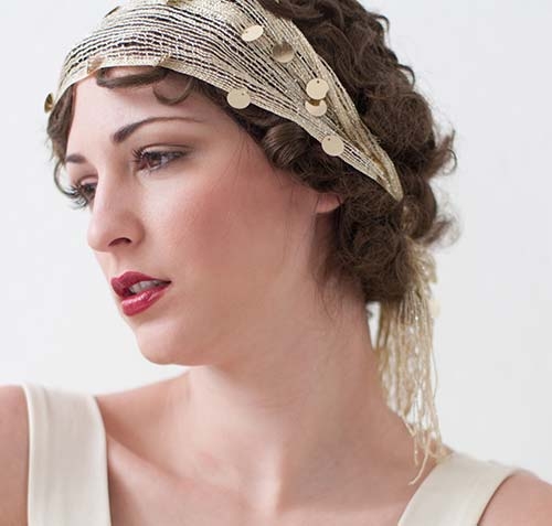 Повязка с пайетками для образа ар-деко