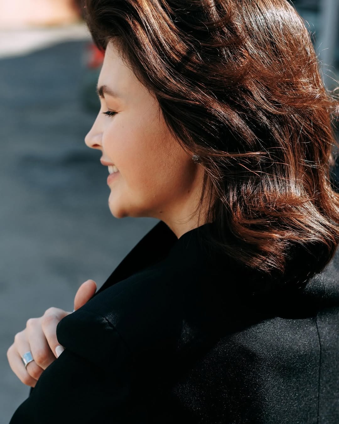 Окрашивание волос в теплый оттенок коричневого