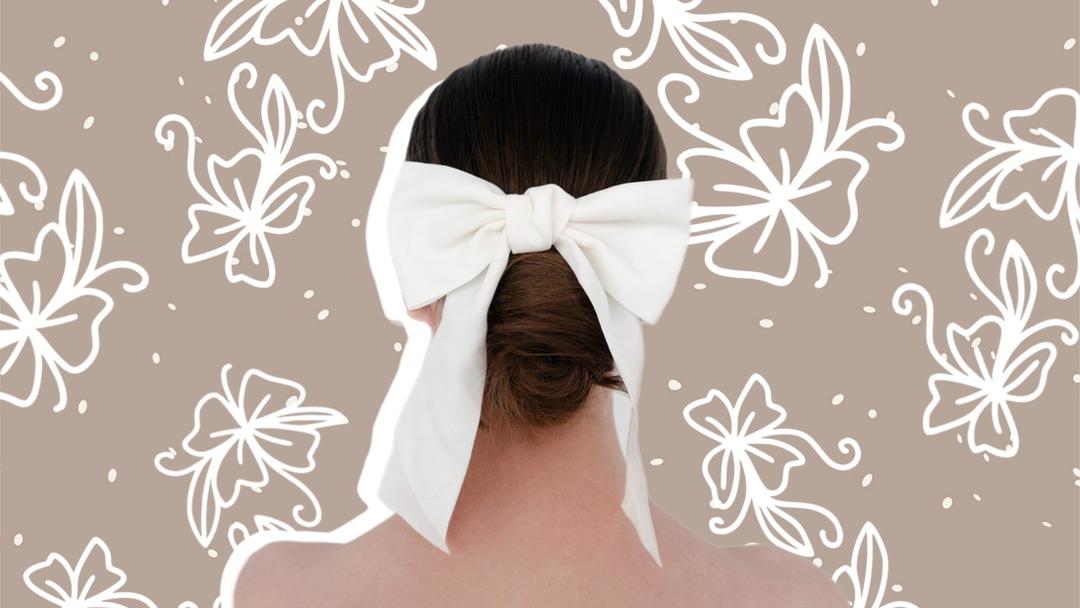 Прически с заколкой-бантом