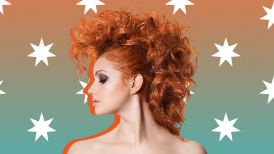 Женская прическа ирокез