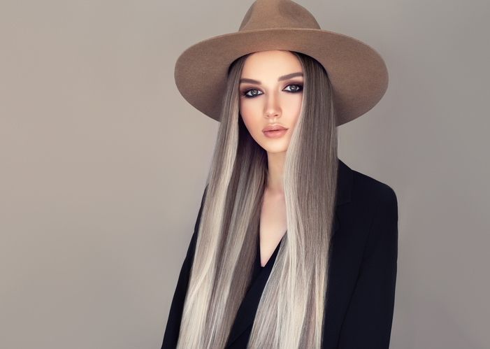 Окрашивание на длинных прямых волосах