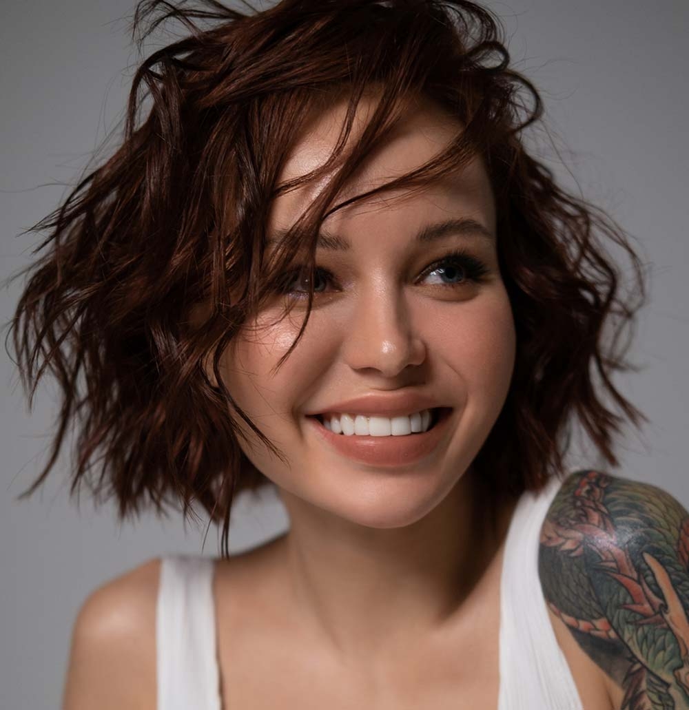 Укладка короткого кудрявого каре