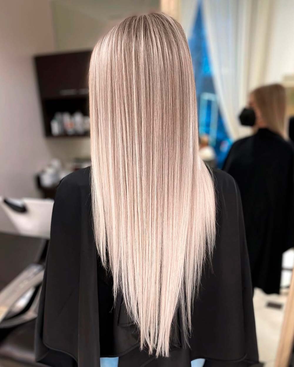 Сложное окрашивание на стрижке лисий хвост