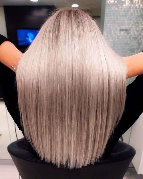 Пример работы в технике рельефное окрашивание в холодных оттенках