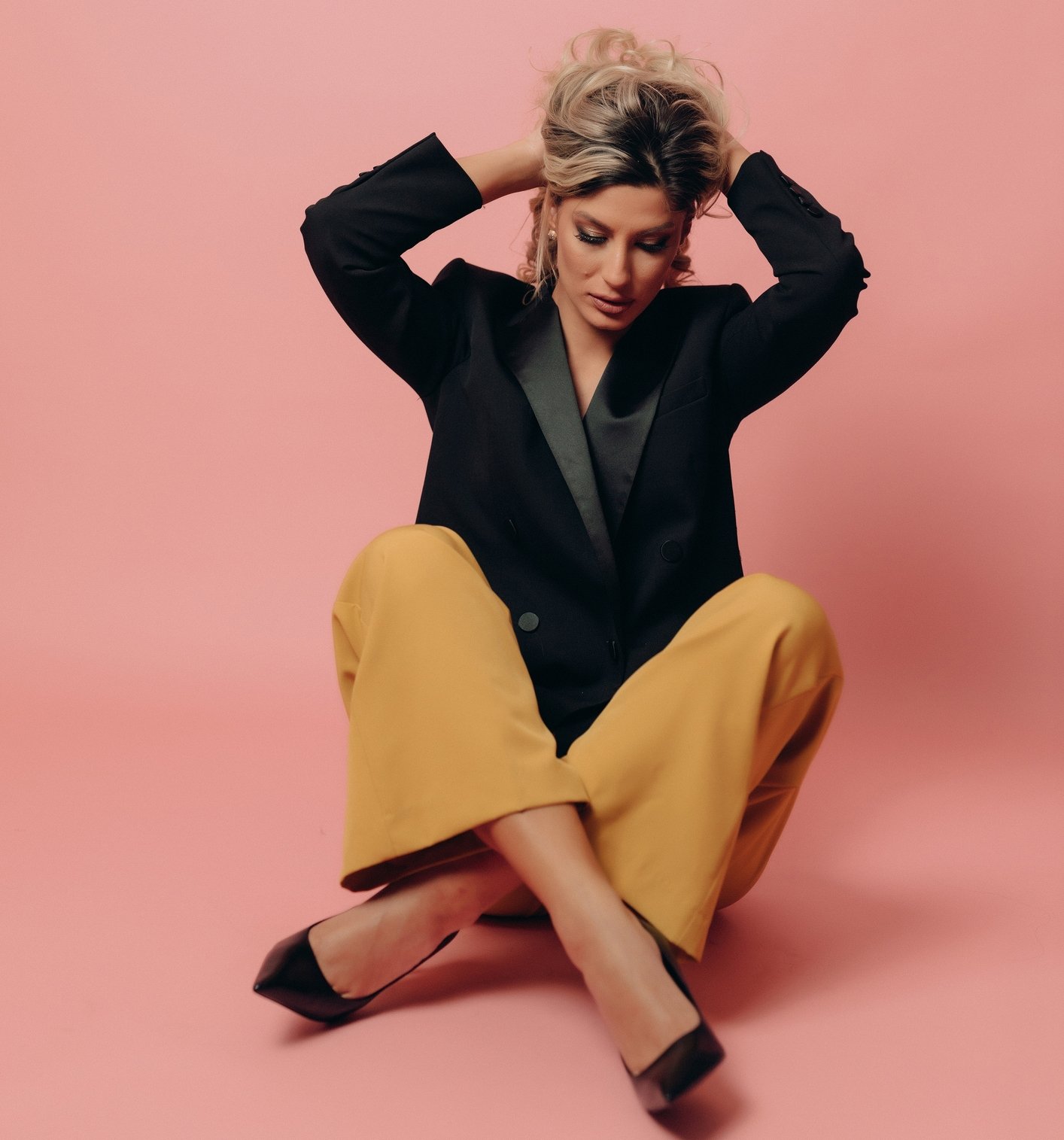 Подиумный объем на волосах