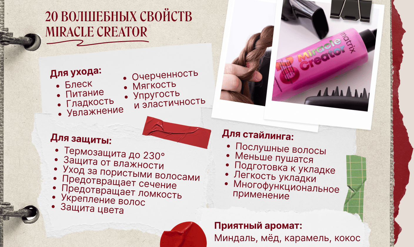 20 волшебных свойств несмываемого спрея Miracle Creator от Matrix для преображения волос