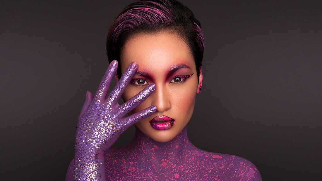 Пепельно-фиолетовый цвет волос